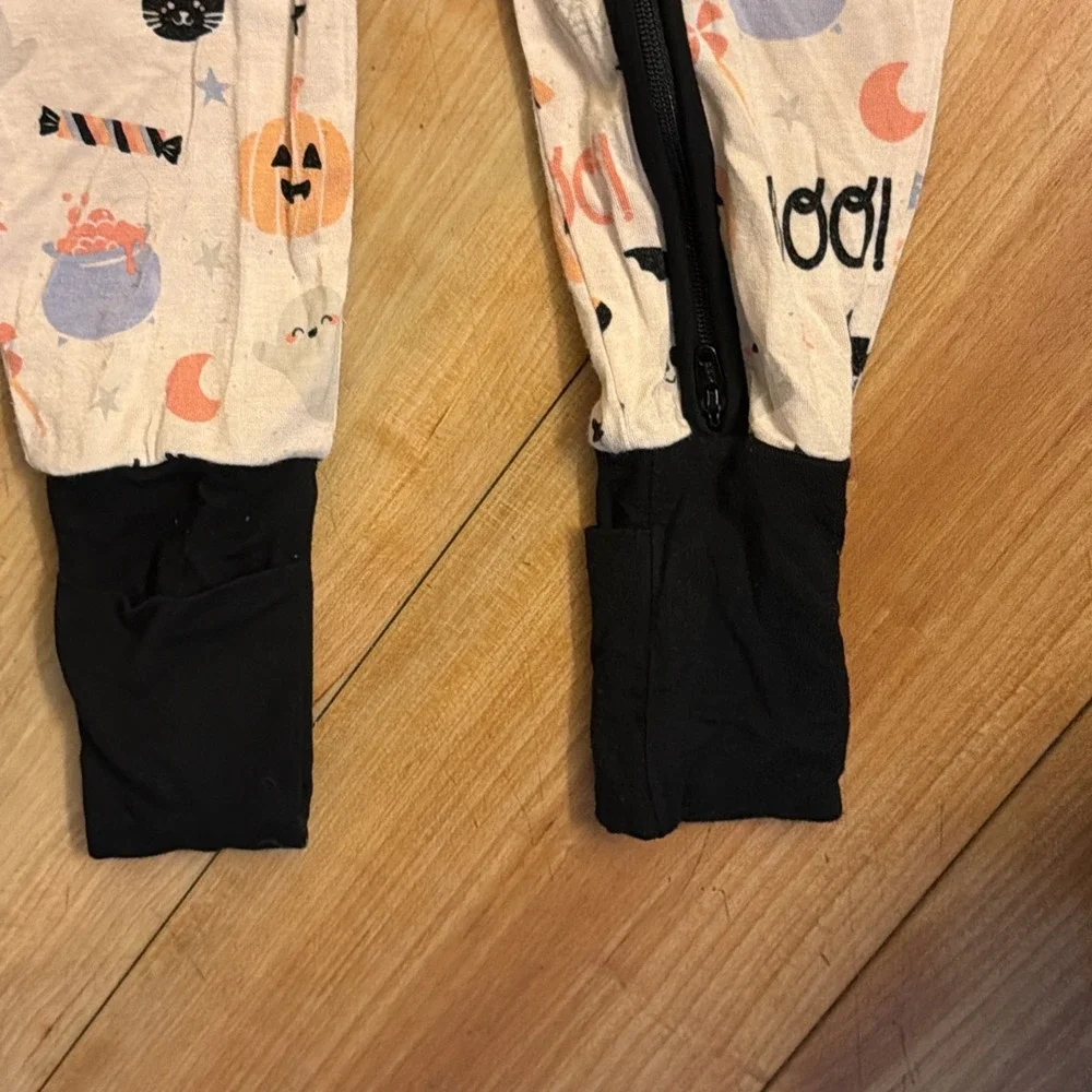 Emerson Baby Girls 12-18 Months Halloween BOO Bamboo Footed Sleeper Pajamas EUC